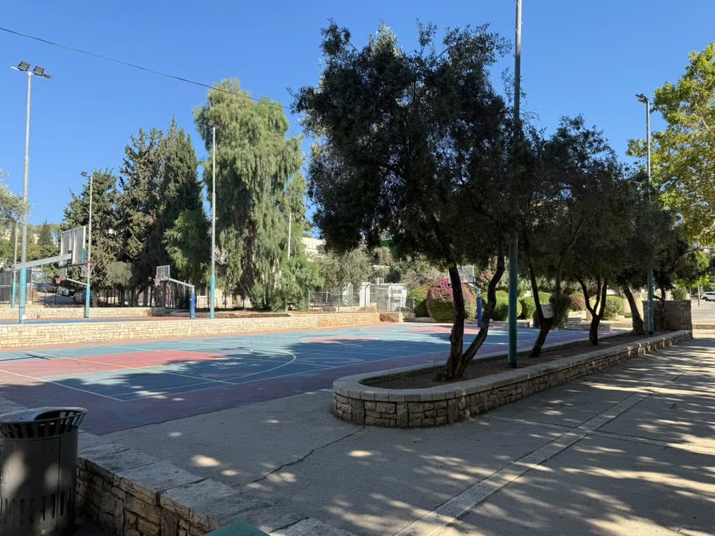 Empty pickleball/multi-purpose courts at Gan HaPaamon (Liberty Bell Park), Jerusalem
